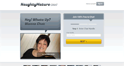 Desktop Screenshot of naughtymaturechat.com