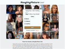 Tablet Screenshot of naughtymaturechat.com